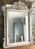 french anitque crested rococo mirror